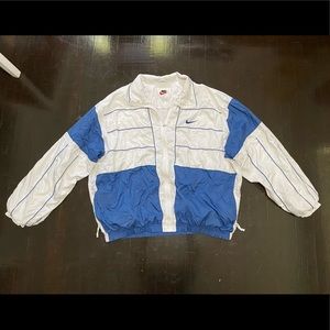 Blue and white NIKE windbreaker